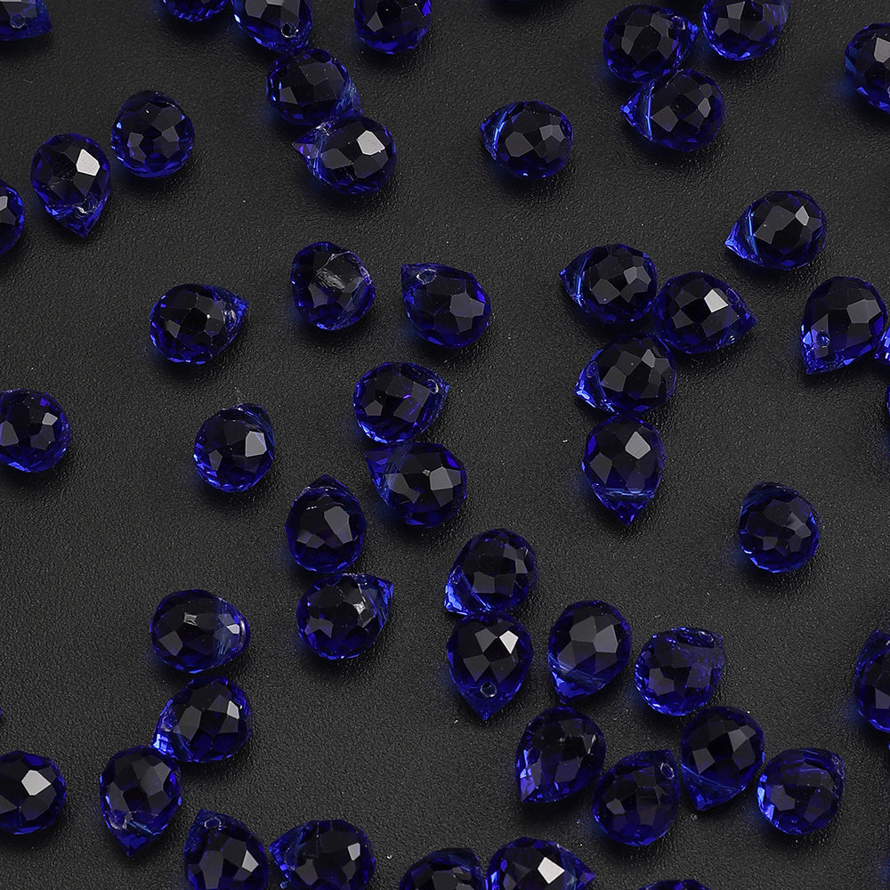 8x10 mm Glitter Strawberry Faceted Glass Beads
