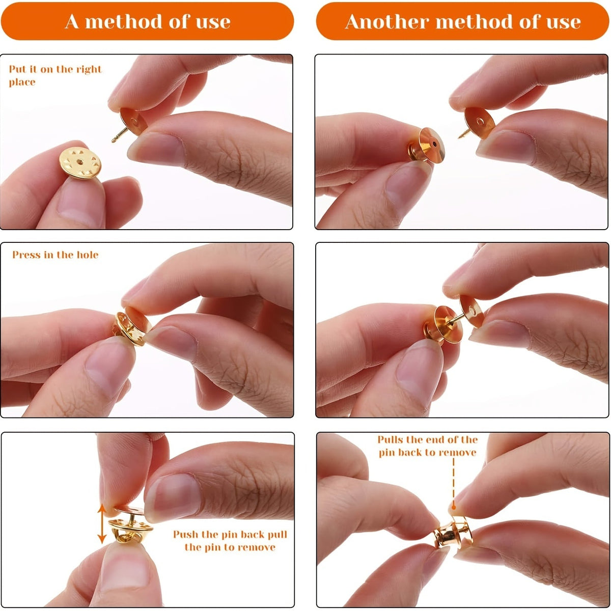 Metal Lapel Pin Fasteners