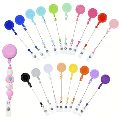 Beadable Retractable Badge Reel Clips