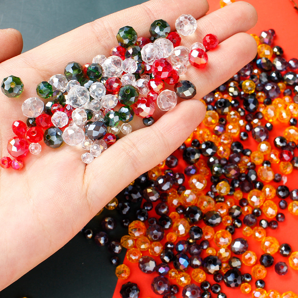 Mixed Christmas and Halloween Glass Bead Set