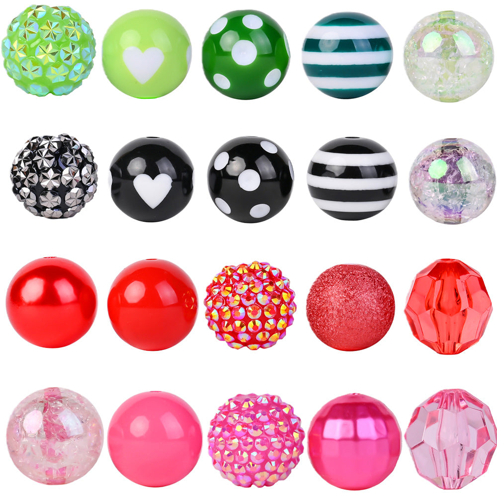Multicolor 20 mm Thick Acrylic Round Beads