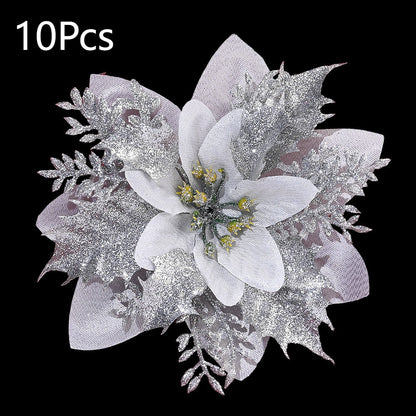 Elegant Handmade Christmas Plastic Flowers