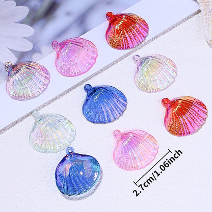 Mixed Color Shell Acrylic Pendants