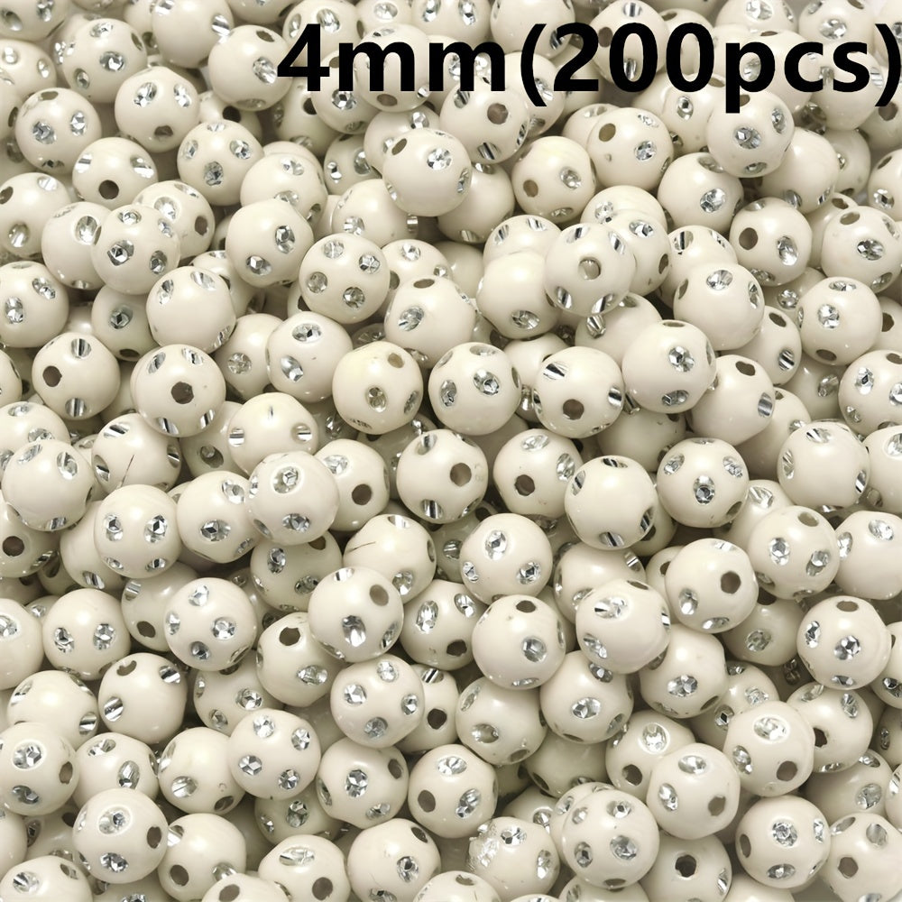 Mixed Acrylic Round Spacer Beads