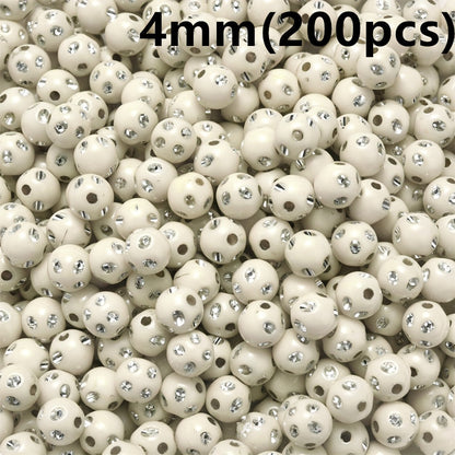 Mixed Acrylic Round Spacer Beads