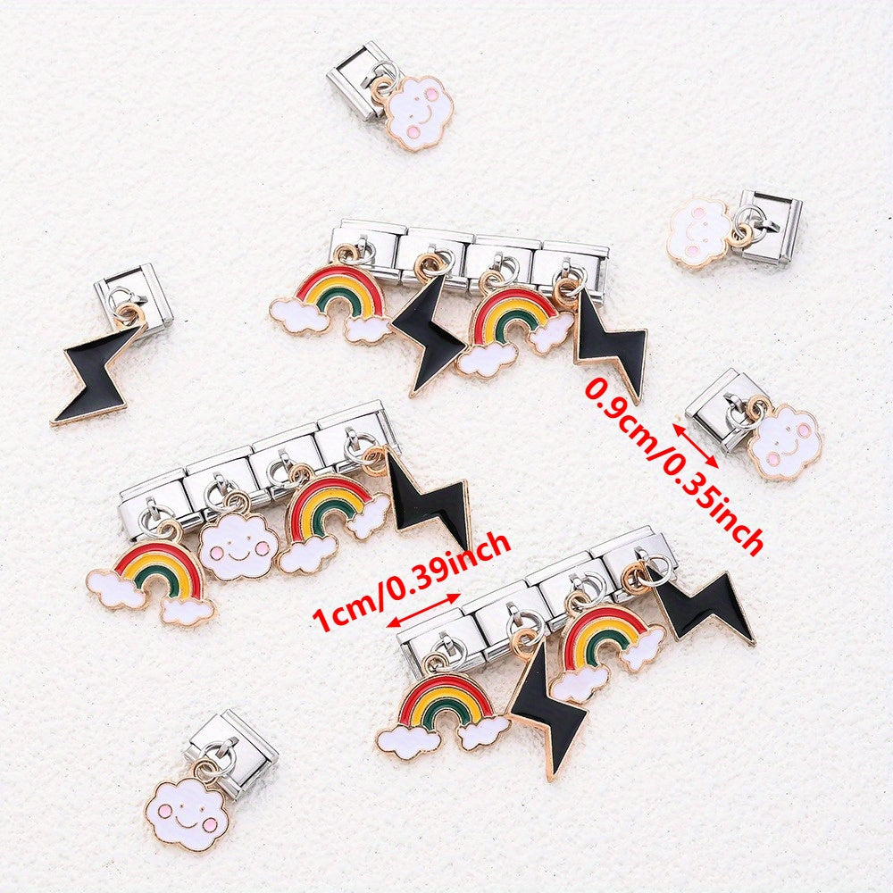 Cloud Rainbow Lightning Stainless Steel Bracelet