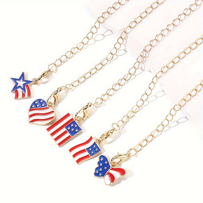 1SET Mixed Shape Pendant Chain Set