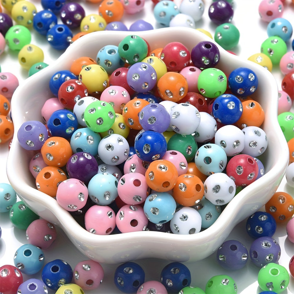 Mixed Acrylic Round Beads