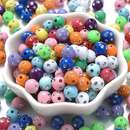 Mixed Acrylic Round Beads