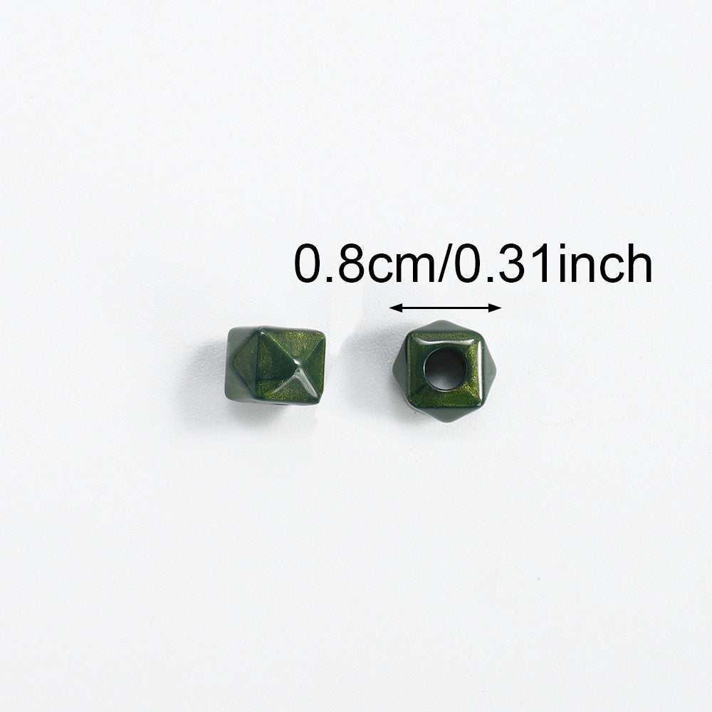 Mixed Color Square Polygonal Acrylic Beads