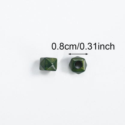 Mixed Color Square Polygonal Acrylic Beads