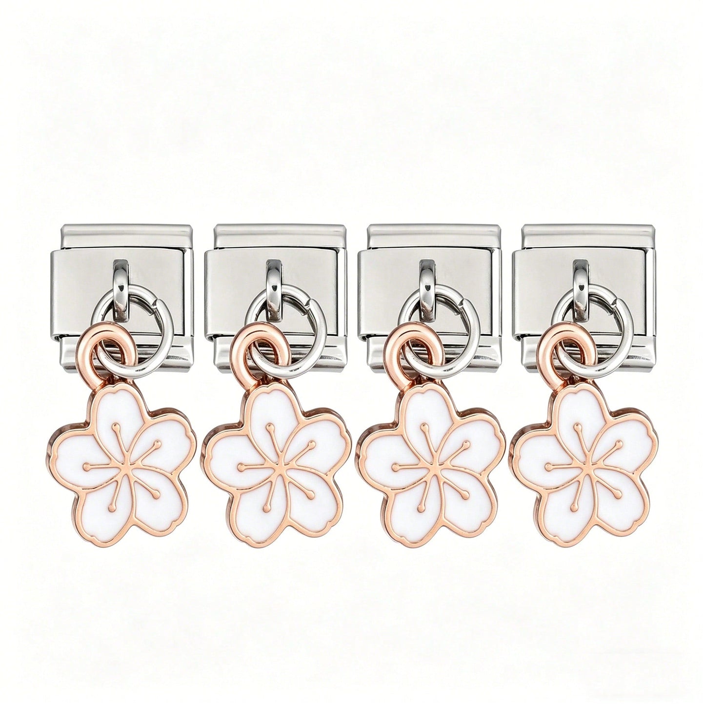 Cherry Blossom Module Bracelet Pendant Charms