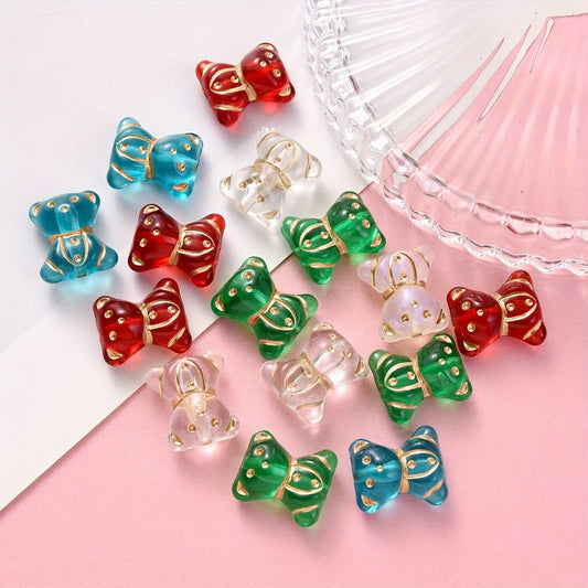 20PCS 15×17mm Colorful Bear Acrylic Spacer Beads