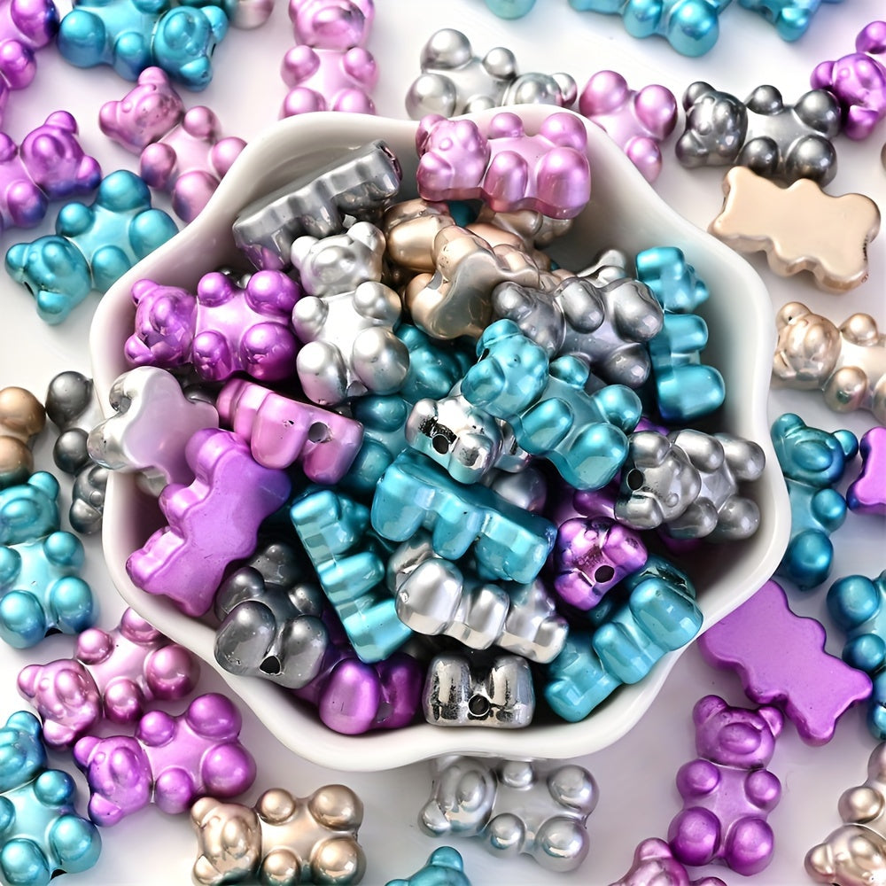 10PCS 18×11mm Bear Acrylic Bead Set