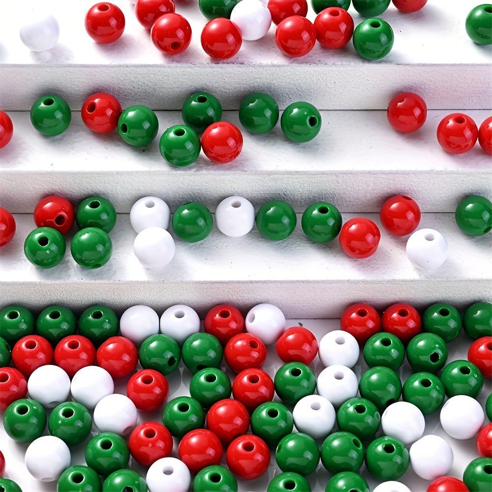 Christmas Round Acrylic Beads
