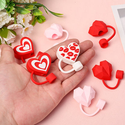 29x34 mm PVC Love Straw Caps