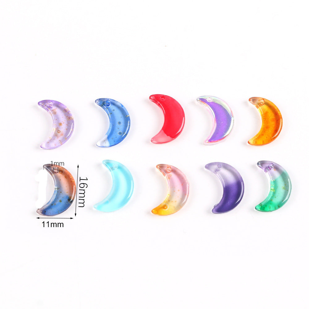 Crystal Moon Pendant Charms