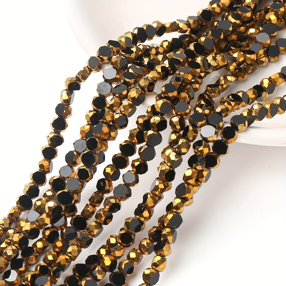 75PCS 4mm Wheel-Shaped Glass Bead Set