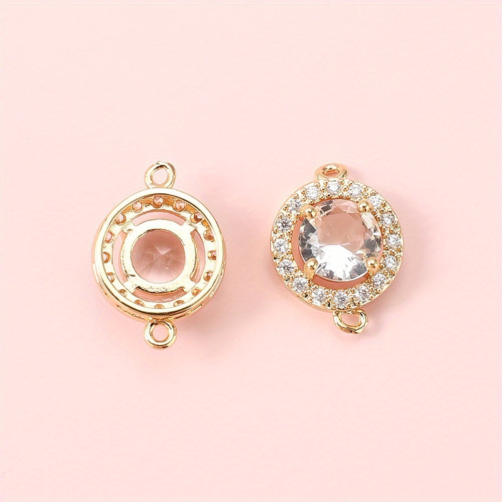Round Glass Rhinestone Pendants