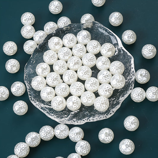 White Round Acrylic Beads