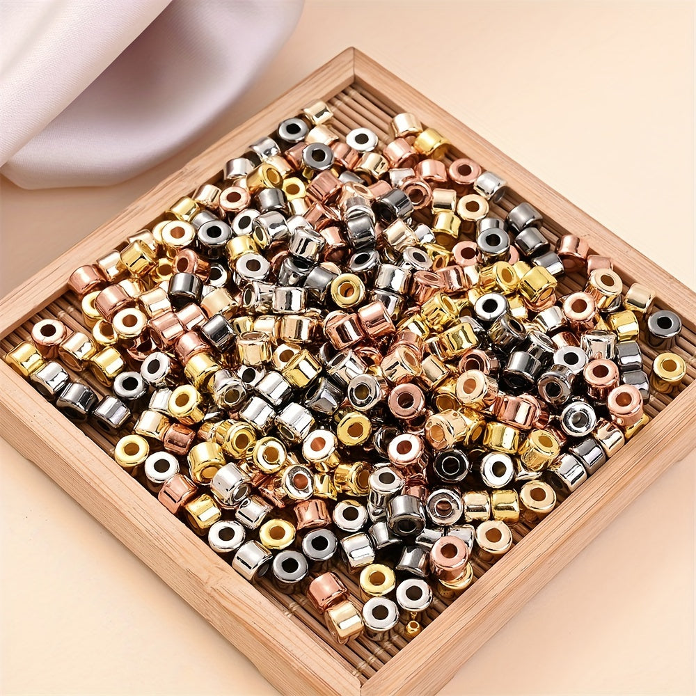 100PCS 6×5mm Multicolor CCB Tube Spacer Bead Set