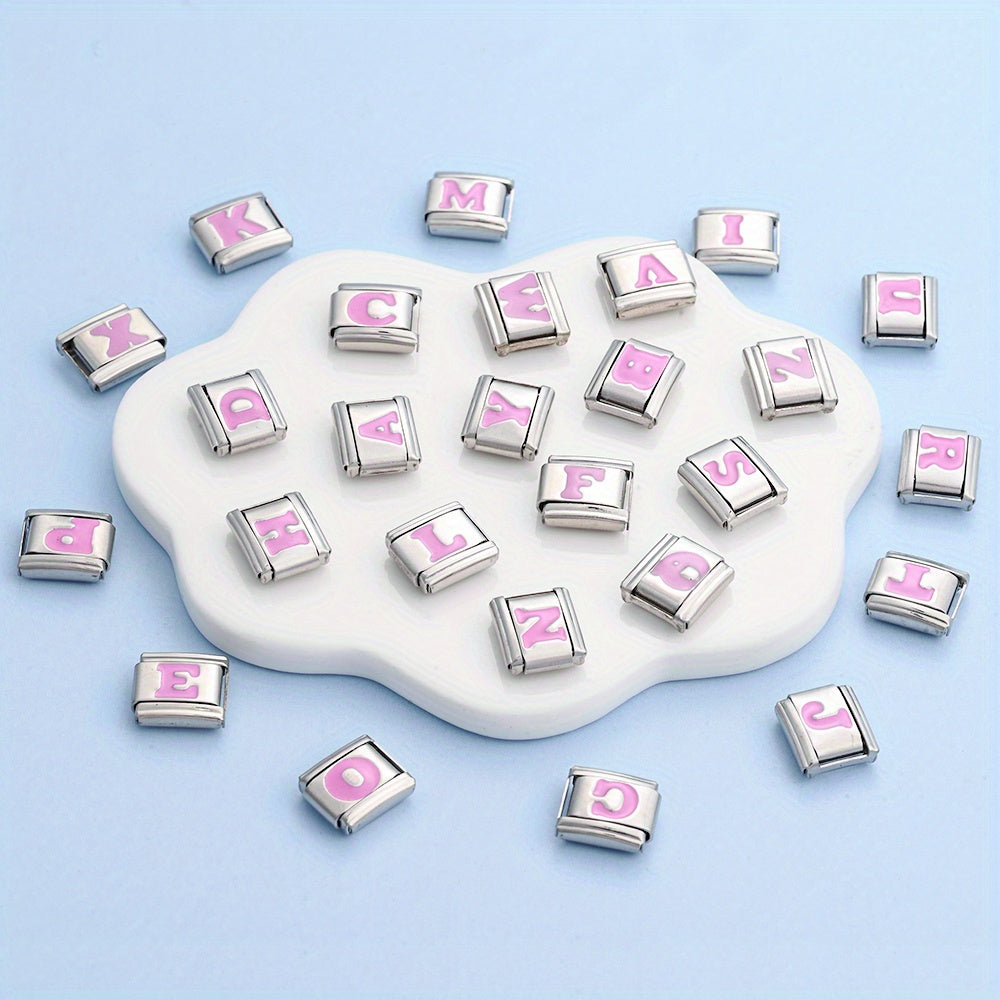 Colorful Stainless Steel Letter Bead