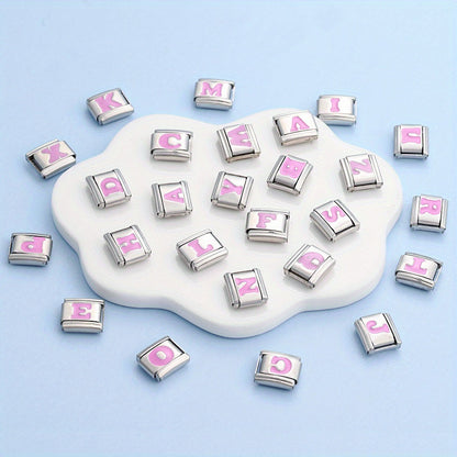 Colorful Stainless Steel Letter Bead
