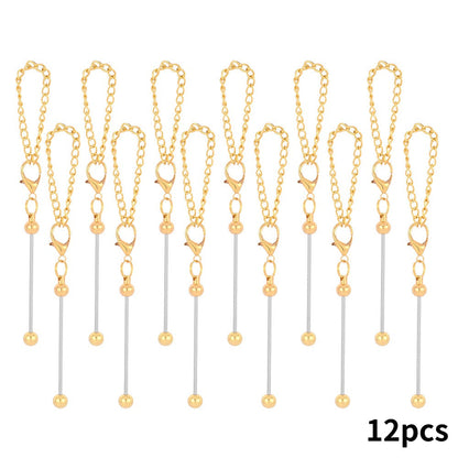 Metal Beaded Keychain Rods