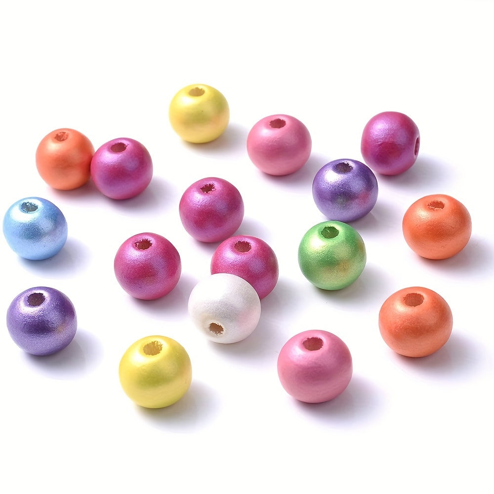10PCS 16mm Smooth Round Wooden Bead Set