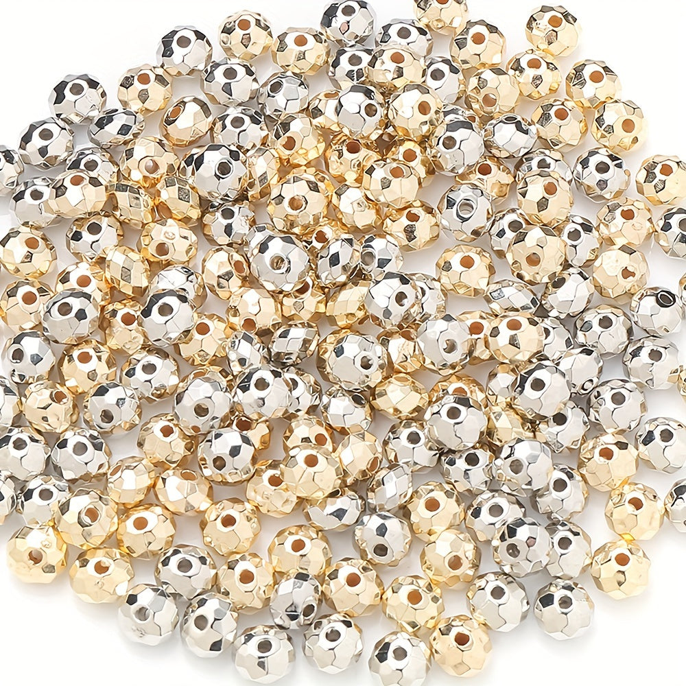 100PCS 8mm Faceted Ball Plastic Bead Set