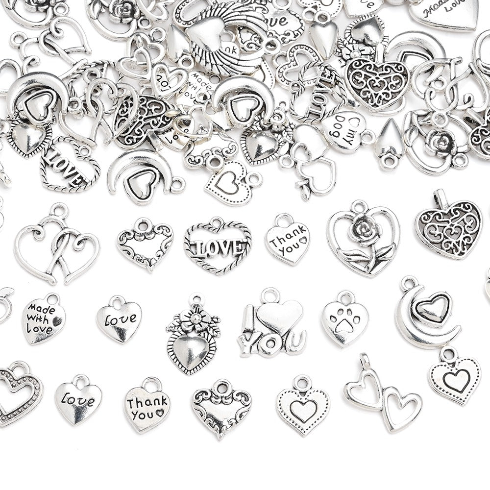Vintage Metal Heart Pendants