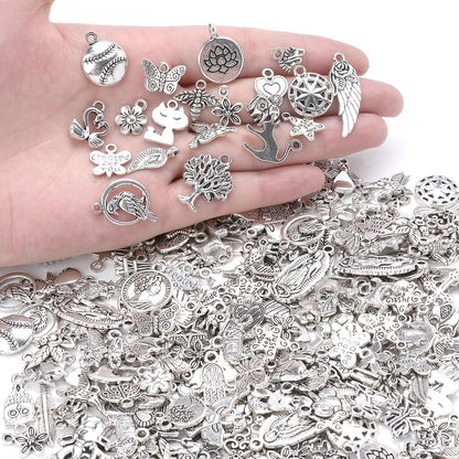 Vintage Silver Charm Beads Set