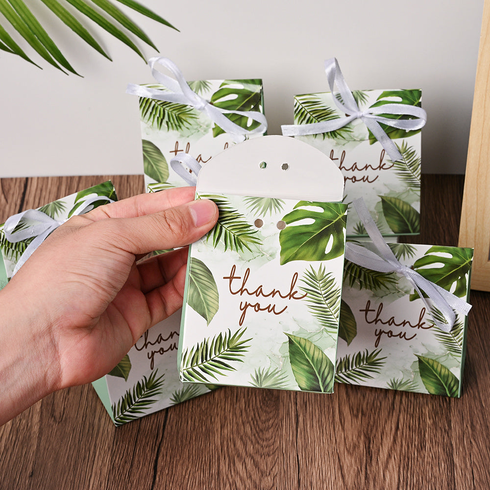 Green Leaf Thank You Gift Packaging Bags