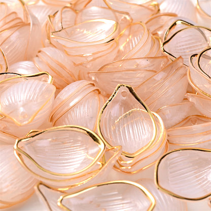 50pcs/set 15x22mm Fashion Petal Beads