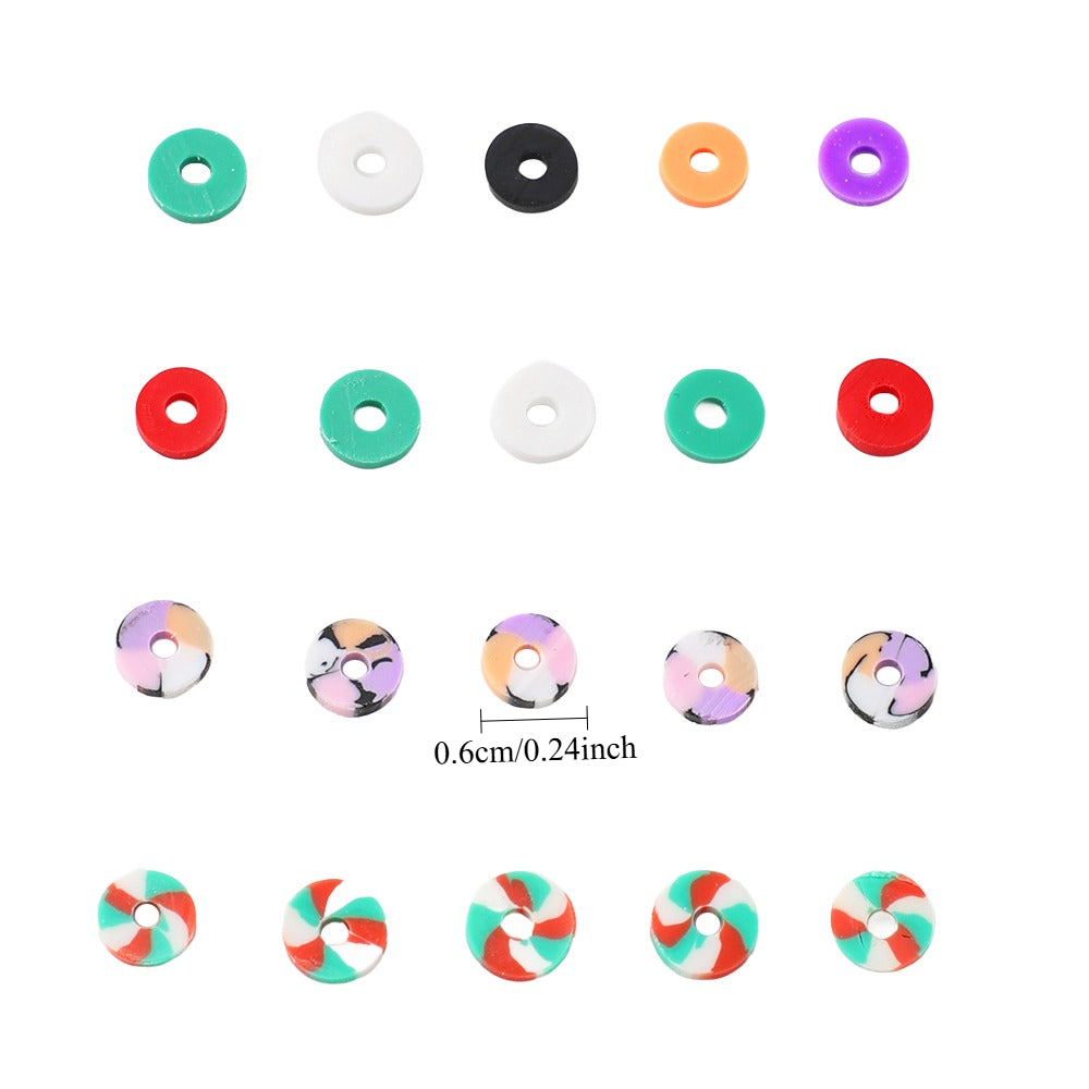 8000-Piece Random Mixed Halloween Polymer Clay Disc Beads