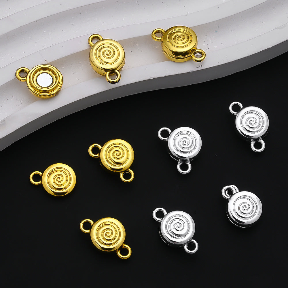 Golden and White Candy-Shaped Magnetic Jewelry Clasps