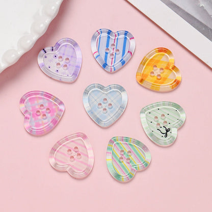 Colorful Heart Sewing Buttons