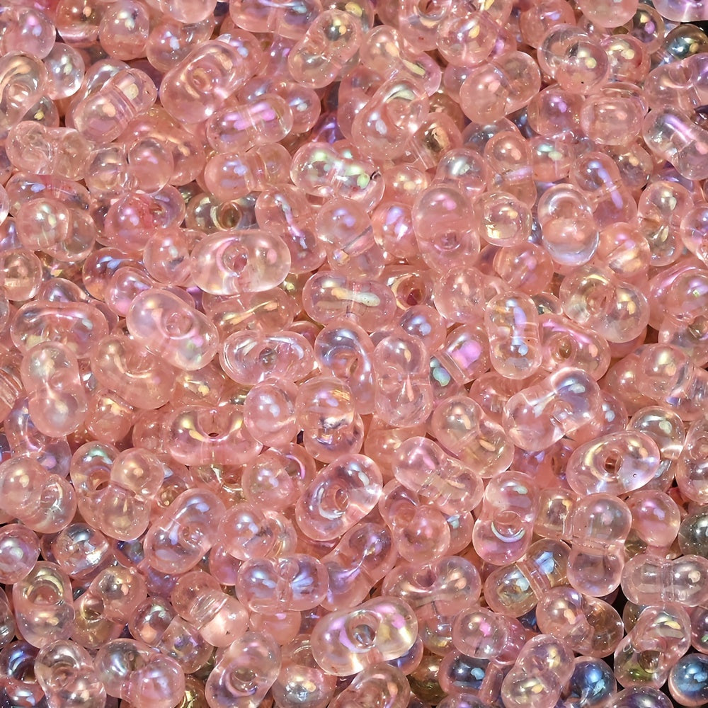 Rainbow Glass Rice Spacer Beads
