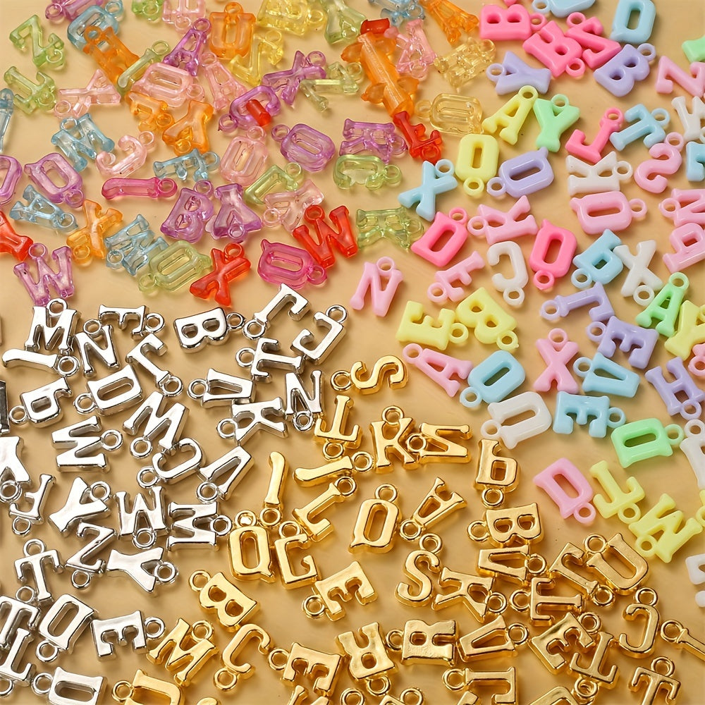 Mixed Letter Acrylic Pendant Beads