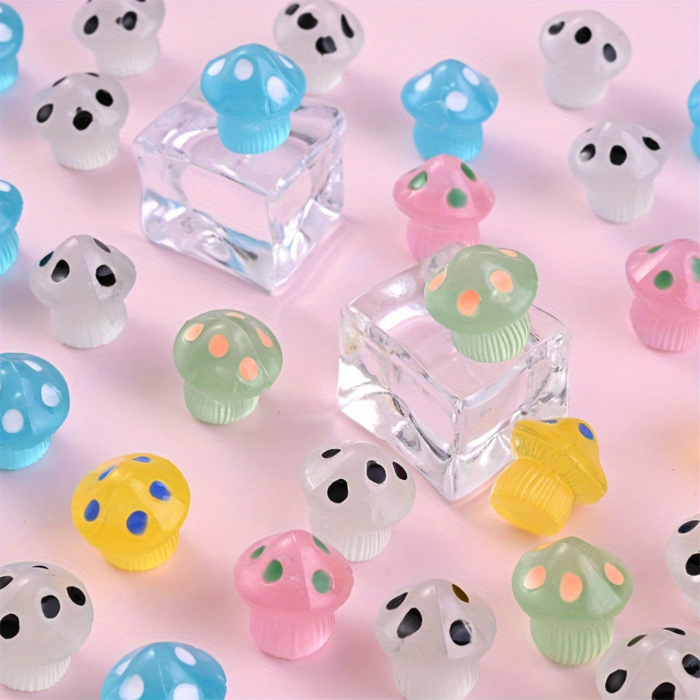 Luminous Resin Mushroom Beads