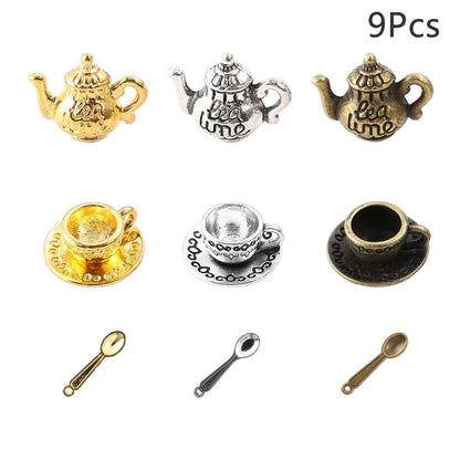 Mini Tea Set Alloy Charms