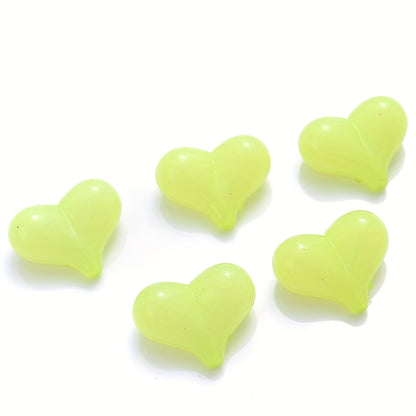 20PCS 17×21mm Multicolor Acrylic Heart Spacer Beads
