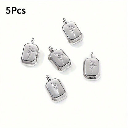 9x15 mm Lavender Alloy Pendant Charms