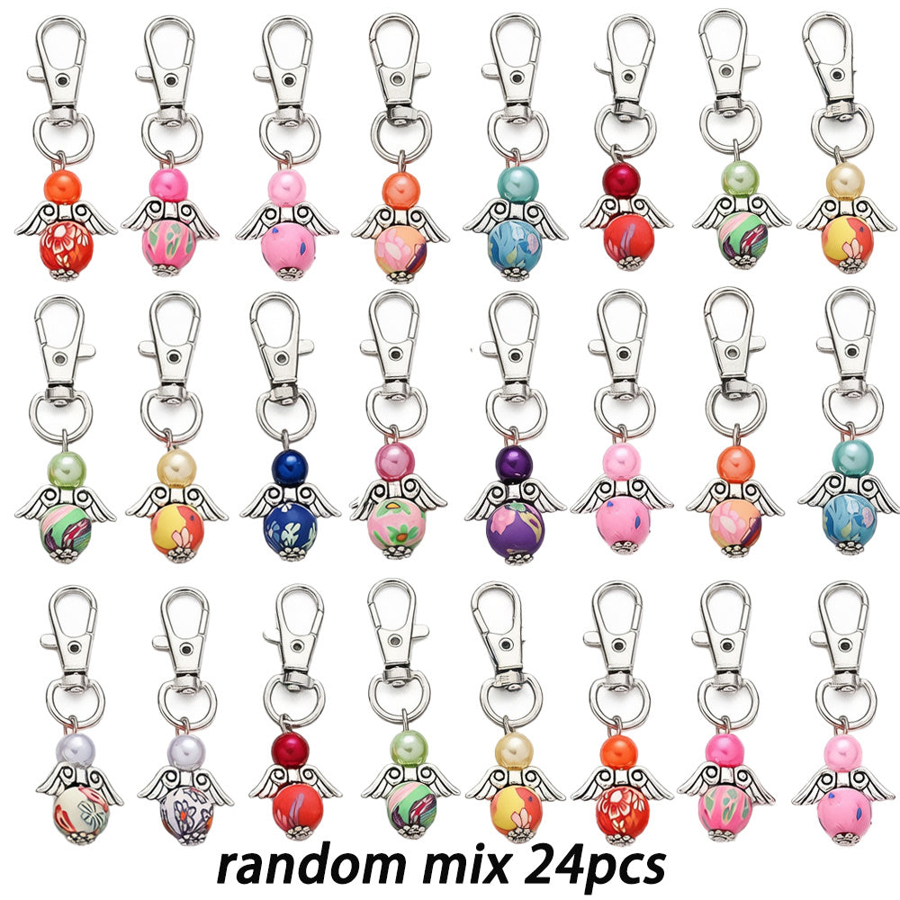 24PCS Random Mix Angel Mini Keychain Set