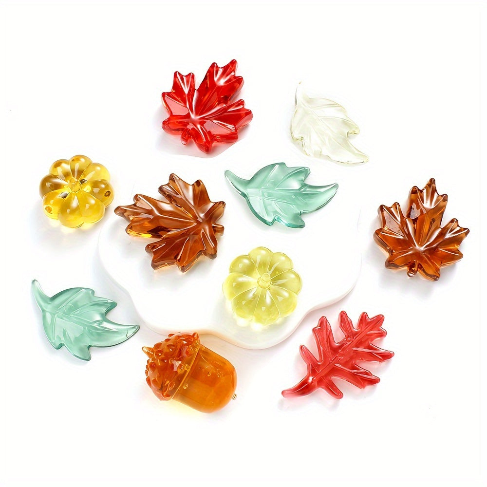 Mixed Maple Leaf Resin Beads