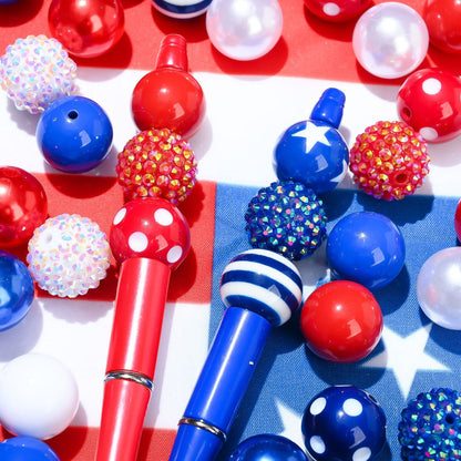 Patriotic Disco Acrylic Beads