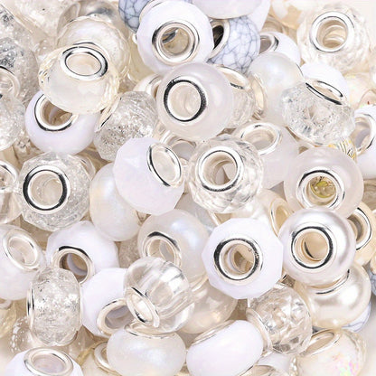 Cracked Imitation Ceramic Acrylic Spacer Beads