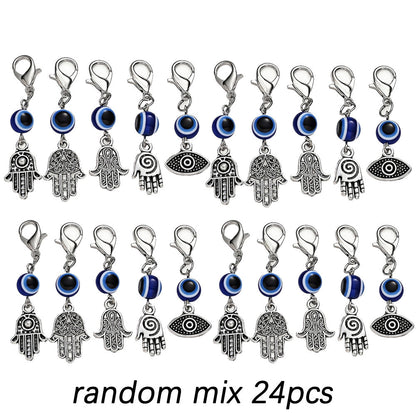 Evil Eye and Hamsa Enamel Pendant Charms