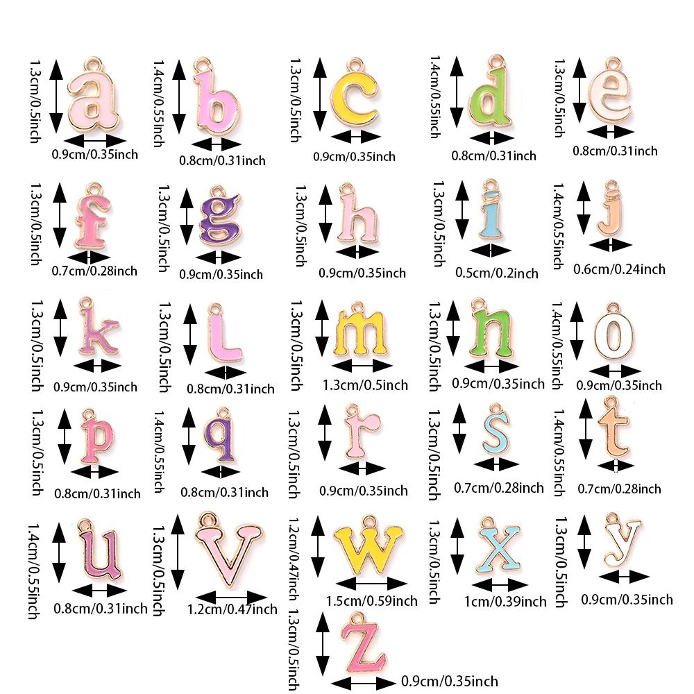 A-Z Alphabet Enamel Alloy Charms