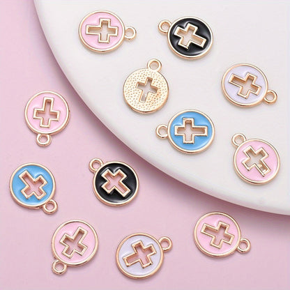 Enamel Cross Pendant Charms